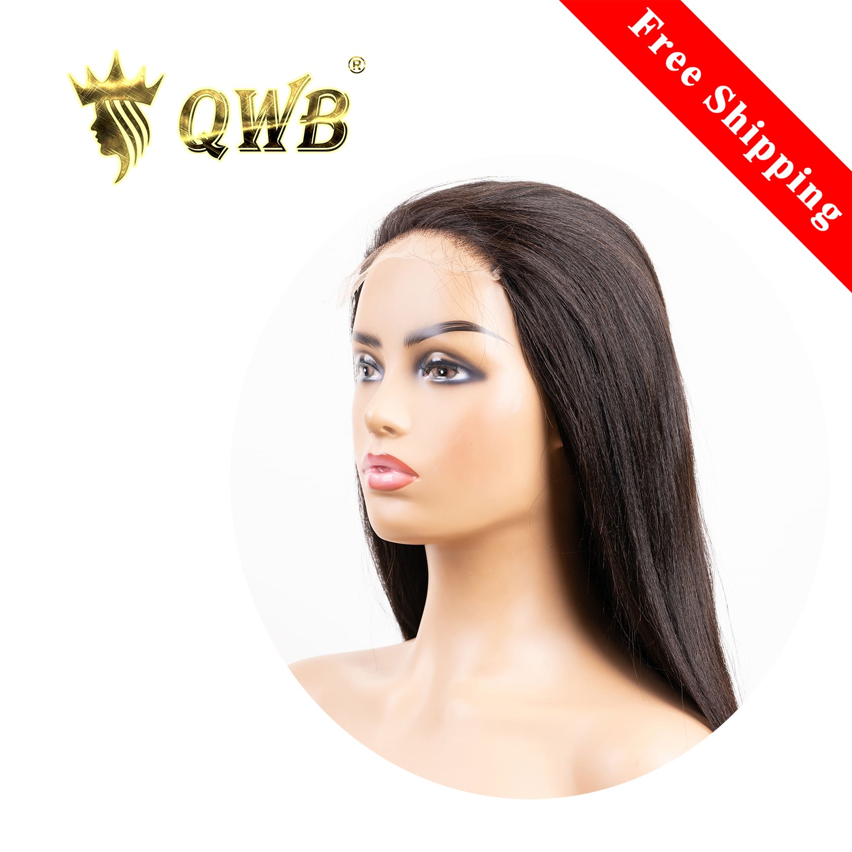 360 Lace Frontal Straight Yaki Straight Headband Wigs Brazilian 28